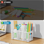 Marbrasse Mesh Pen Holder for Desk, Pencil Holder Desk Organizer 3 Adjustable - Image 5