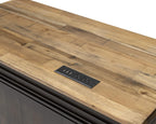 Martin Furniture IMSA684R-KIT Executve L-Desk & Return with Solid Wood Plank Tops, Fully Assembled, Brown