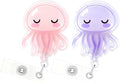 2Pcs Funny Jellyfish Badge Reel Retractable by Unknown