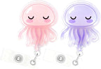 2Pcs Funny Jellyfish Badge Reel Retractable by Unknown