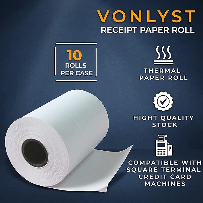 Vonlyst Receipt Paper Roll for Square Terminal Credit Card Machine - Image 5