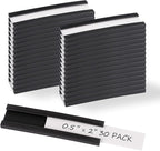 Realth C Channel Magnetic Label Holders 30 Pack 0.5" x 2" by Realth