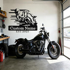 Personalized Motorcycle Metal Sign Custom Biker Name Sign Dirt Bike Wall Decor - Image 2