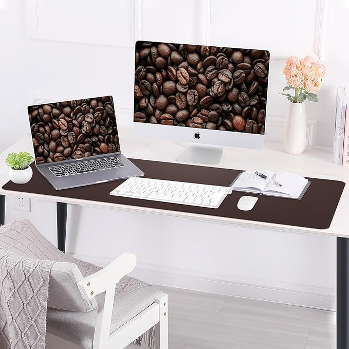 AFIING Leather Desk pad Protector, Large Non-Slip Office Desk Mat - Image 5