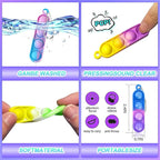 260 PCS Pop Keychain Bulk Party Favors, Fidget Toys - Image 2