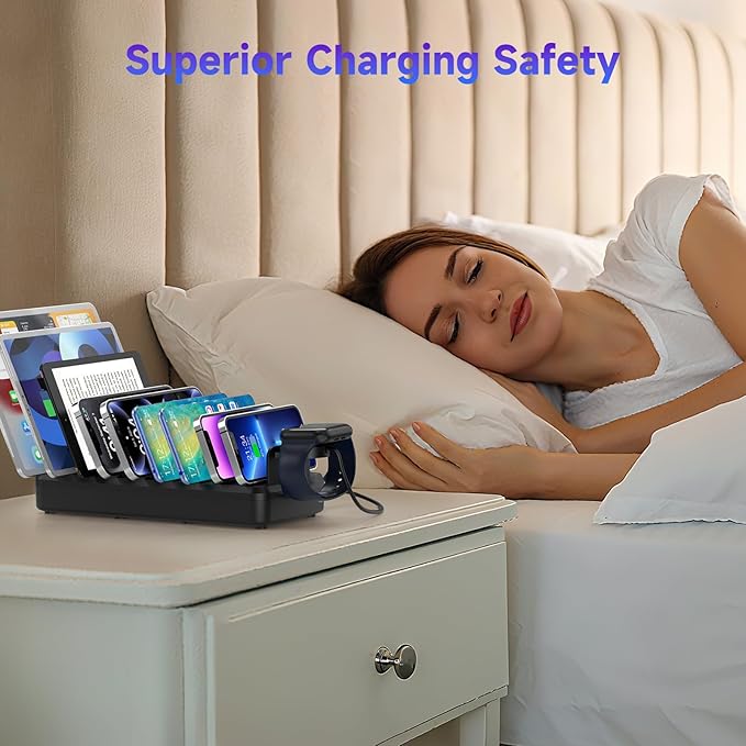 285W Charging Station for Multiple Devices, 10 Ports Fast Multi-Device Charger - Image 9