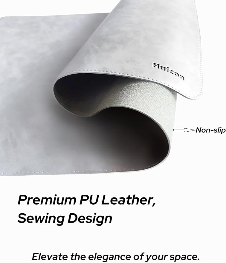 Huicon Faux Leather Desk Mat, 31.5"x15.7" Non-Slip PU Leather Desk Pad - Image 5