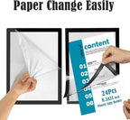 JIUYE 24Pcs 8.5x11 Magnetic Sign Holder Wall Mount, Self-Adhesive Plastic - Image 3