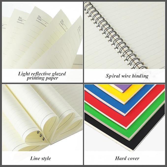Leelosp 12 Pack Small Spiral Notebook A5 Lined College Ruled Spiral Journal - Image 2
