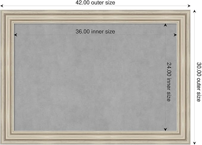Amanti Art Silver Framed Magnetic Board 30x42 Large Vision Board - Image 2