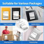4"×6" Direct Thermal Shipping Label, Fanfold Thermal Label 2000 Packs Permanent - Image 6