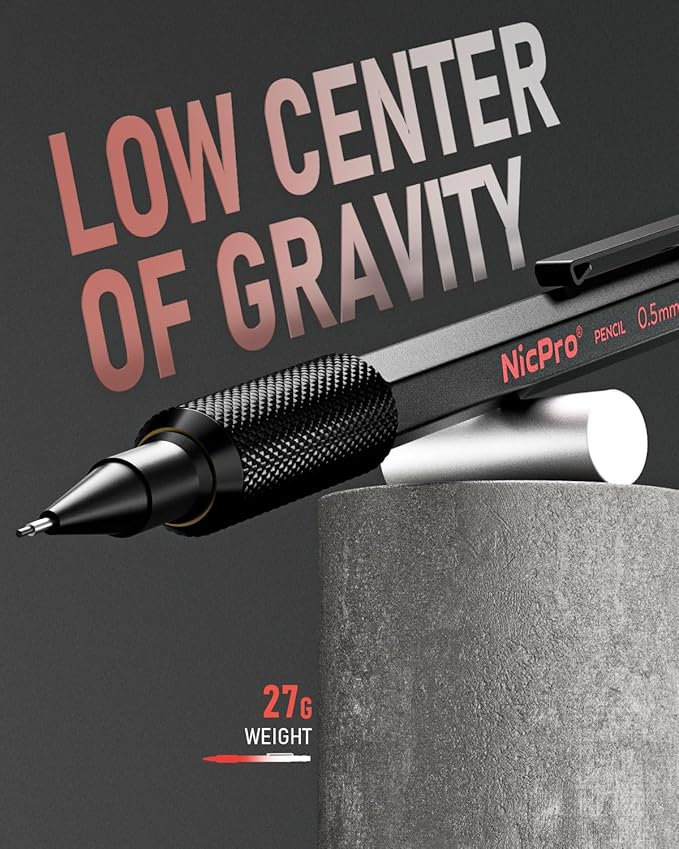 Nicpro 0.5 mm & 0.7 mm Mechanical Pencil Set - Image 3