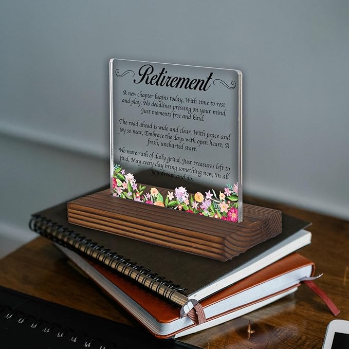 Retirement Acrylic Desk Sign - Image 2