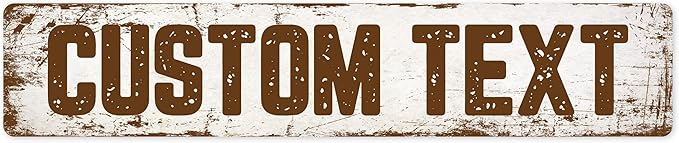 Custom Sign, Custom Street Sign, 11 Font Colors, 13 Font Styles, 4 Hole Options by MySignCenter