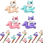 24Pcs Pencil Top Erasers for Kids, Squirrel Pencil Erasers Toppers Bulk by TDOCK