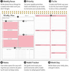 Weekly Planner Notepad Undated Weekly Goals Schedule Planner To Do List - Image 3