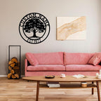 Custom oak Tree of Life, Oak Tree Family Monogram, Custom Metal Signs, - Image 6