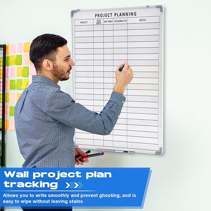 Lincia Project Planning Dry Erase Whiteboard Magnetic Dry Erase Board - Image 4
