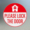 YIKIADA Please Lock The Door Sticker 3 × 3 Inches Vinyl Self-Adhesive Decals by YIKIADA