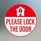 YIKIADA Please Lock The Door Sticker 3 × 3 Inches Vinyl Self-Adhesive Decals by YIKIADA