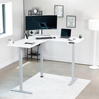 VIVO Electric Corner 63 x 55 inch L-Shaped Standing Desk, Memory Height - Image 2