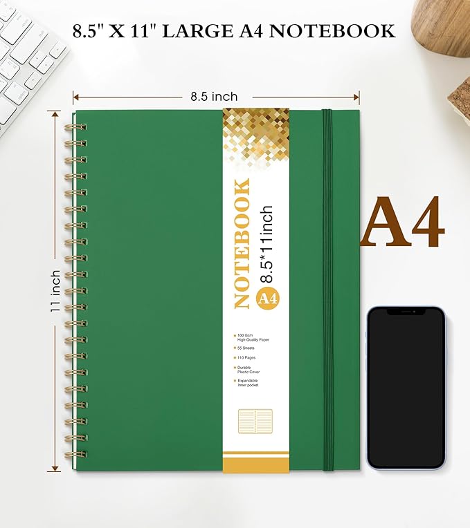 Spiral Notebook Journal 8.5” x 11”, A4 Large Notebooks - Image 2