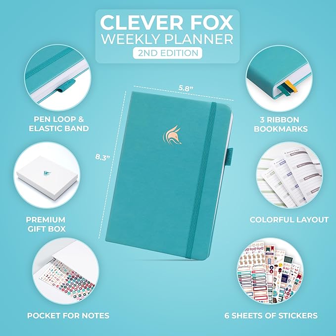 Clever Fox Planner 2nd Edition – Colorful Weekly & Monthly Goal Planner - Image 2