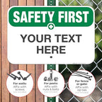 Custom Safety First Sign, OSHA Sign, 12x18 Inches, Rust Free .063 Aluminum - Image 4