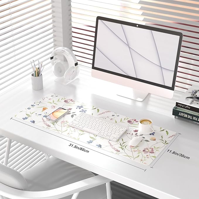 QIYI Floral Mouse Pad, Large Desk Mat - Image 2