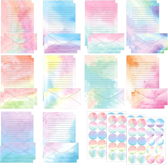 TaoBary 160 Pcs Stationery Paper Set 50 Double Sided Stationery Papers by TaoBary