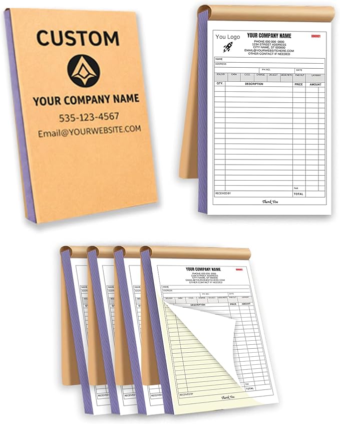 Custom Carbonless Invoice Book by LiDuoMi