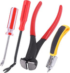 Tanstic 4Pcs Nail Puller and Staple Remover Tool Set, Including 7'' End Cutting by Tanstic