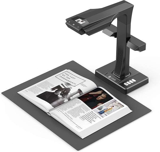 CZUR ET16 Plus Advanced Book & Document Scanner, 2nd Gen Auto-Flatten&Deskew by CZUR