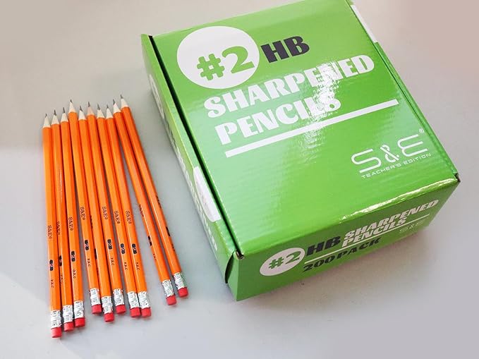 S & E TEACHER'S EDITION Woodcased #2 Pencils, Pre-sharpened, HB Lead Bulk Box - Image 2