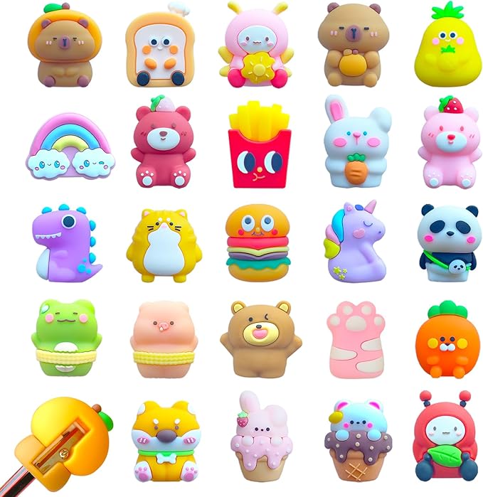 24 pcs Cute Pencil Sharpener for Kids Fun Pencil Sharpener Bulk Kawaii Manual by Unknown