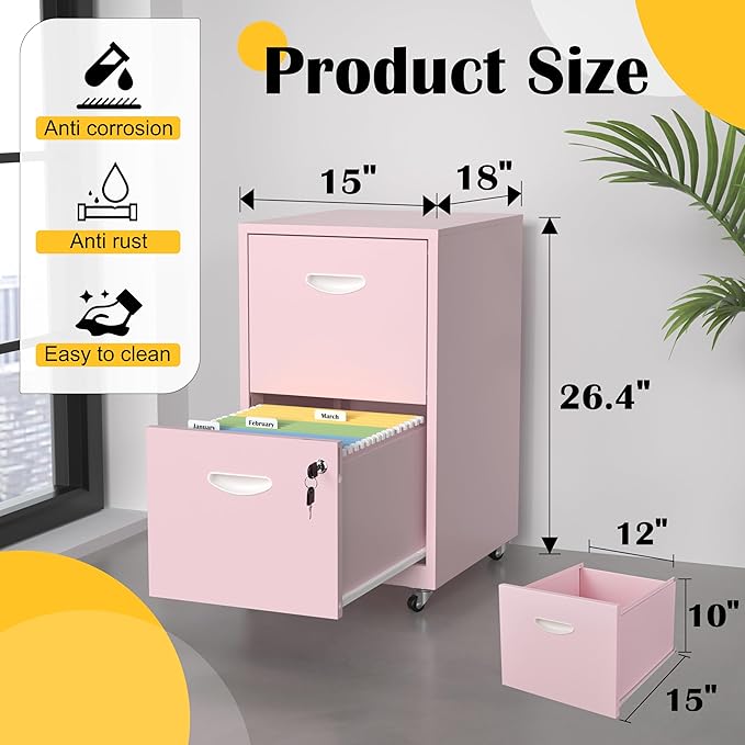 SteeLoong 2 Drawer File Cabinet - Image 3