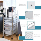 Giantex 6 Storage Drawer Cart Rolling Organizer Cart - Image 6
