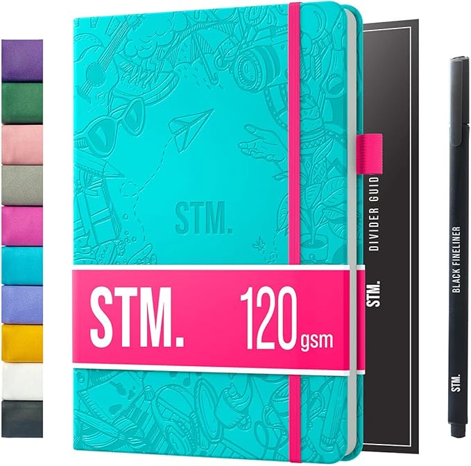 Bullet Dotted Journal Dot Grid Notebook | A5 Daily Journaling Notebooks by ScribblesThatMatter