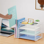 Marbrasse Desk Organizer and Accessories，4-Tier Paper Letter Tray Organizer - Image 5