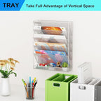 GDINDINFAN Wall File Organizer Holder Mesh Hanging Paper Document Holder - Image 7