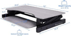 Rocelco 32" Height Adjustable Standing Desk Converter - Image 2