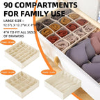 Criusia 6 Pcs Drawer Organizer Clothes - Image 2