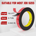 3M Double Sided Tape Heavy Duty 16.5FT, Double Sided mounting Tape - Image 5