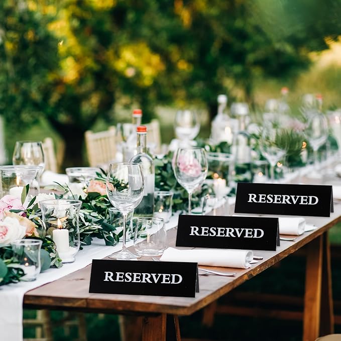 14 Pcs Reserved Table Signs, Reserved Table Signs Acrylic Reserved Table Tent - Image 2