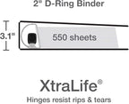 Oxford 3 Ring Binders, Binders for School and Office, 2 Inch ONE-Touch Easy - Image 3