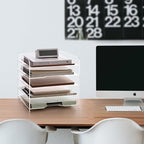 SANRUI Acrylic Desk File Organizer 5 Tier Letter Tray Paper Organizer - Image 7