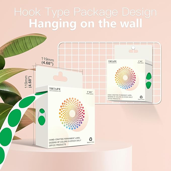 1 Inch Round Color Coding Labels, 1000 Dots Per Roll Green Color Coded Dot - Image 3