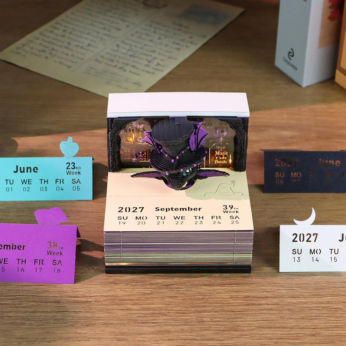 3D Memo Pad Time Piece Calendar 2027, 3D Calendar 2027