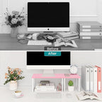 ELITEROO Desktop Shelf, 2 Tier Independent Stackable Desk Stand, Adjustable - Image 5