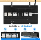 KIGJU Under Desk Cable Management Tray, 30-inch No-Drill Cord Organizer - Image 4